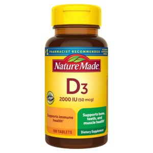 Nature Made Vitamin D3 2000 IU 50 mcg (100 Tablets) Price in bd
