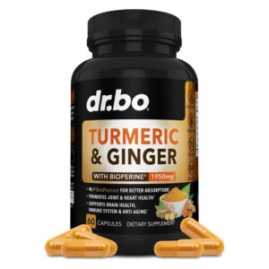 Turmeric Curcumin with BioPerine & Ginger Supplement - 1950mg (60 Capsules) Price in bd
