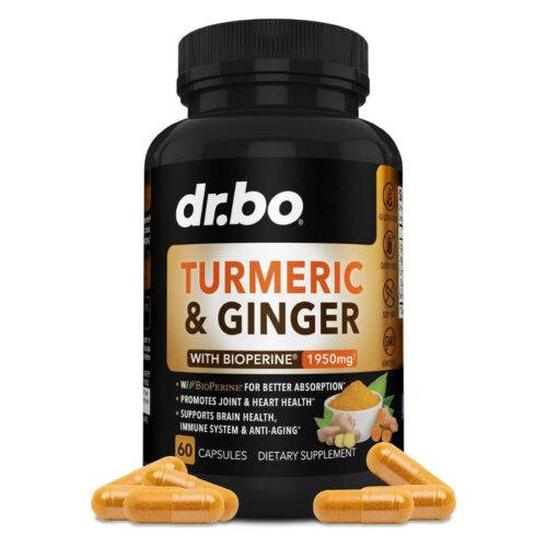 Turmeric Curcumin with BioPerine & Ginger Supplement - 1950mg (60 Capsules) Price in bd