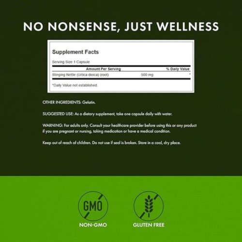 Stinging Nettle Root 500 mg 100 Capsules price in bangladesh