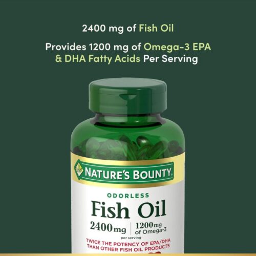 Nature's Bounty Odorless Fish Oil, 1200mg Omega-3(90 Softgels) price in Dhaka
