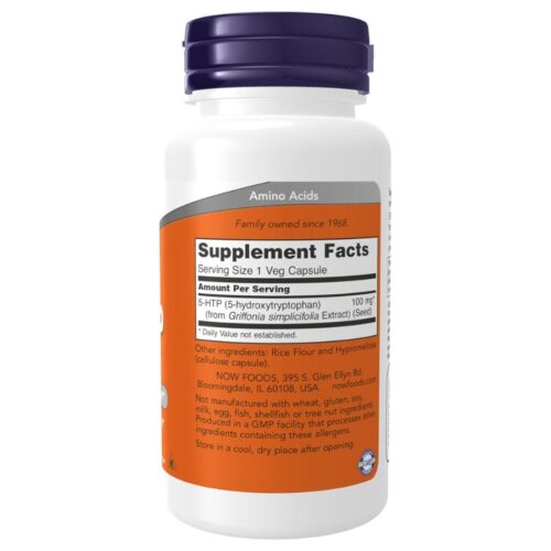 NOW Foods Supplements, 5-HTP (5-hydroxytryptophan) 100 mg(60 Capsules) price in bangladesh