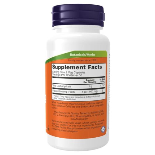 Now Foods: Panax Ginseng, (100 Capsules)