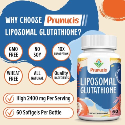 2400MG Liposomal Glutathione, with Vitamin C(60 Softgels) price in Dhaka