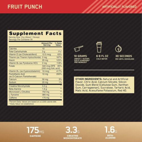 Optimum Nutrition Gold Standard Pre Workout with Creatine(30Servings) price in Dhaka