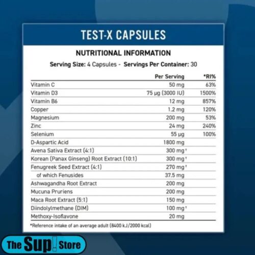 Applied Nutrition TEST-X Testosterone Support(120 Capsules)