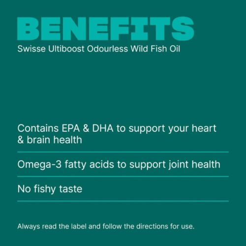Swisse Ultiboost Odourless Super Strength Wild Fish Oil