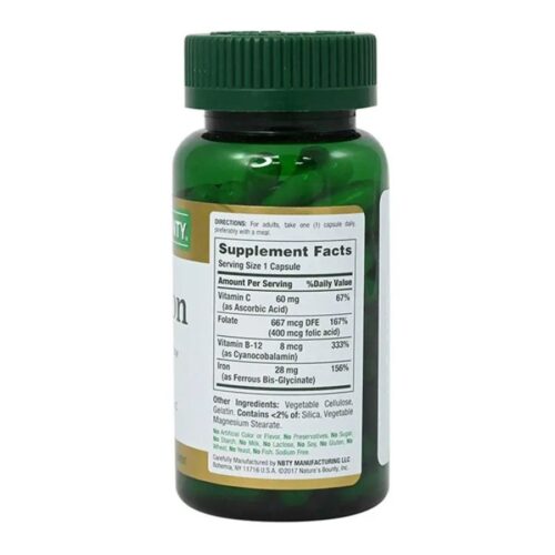 Nature's Bounty Easy Iron 28 Mg Capsules price in Bangladesh