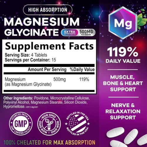Nature's Nutrition Magnesium Glycinate Supplement 250mg 60 Tablets price in Bangladesh