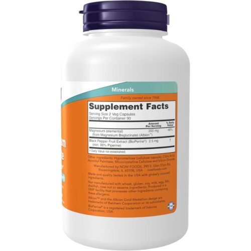Now foods Magnesium Glycinate with BioPerine Capsules price in Bangladesh