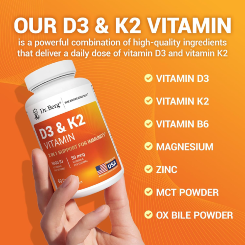 Dr. Berg Maximum Strength Vitamin D3 K2 60 Capsules price in Bangladesh