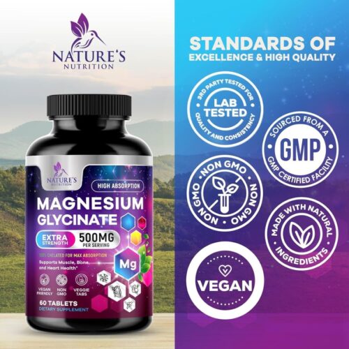 Nature's Nutrition Magnesium Glycinate Supplement 250mg 60 Tablets price in Bangladesh