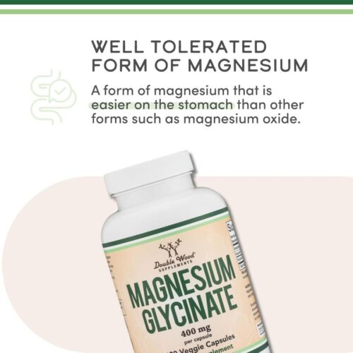Double Wood Magnesium Glycinate 400mg Capsules in Bangladesh