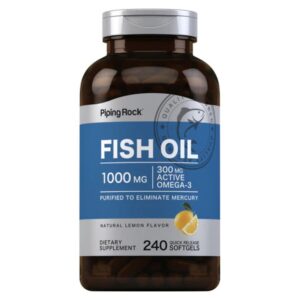 PipingRock Omega-3 Fish Oil Lemon Flavor 1000 mg 240 Softgels price in Bangladesh