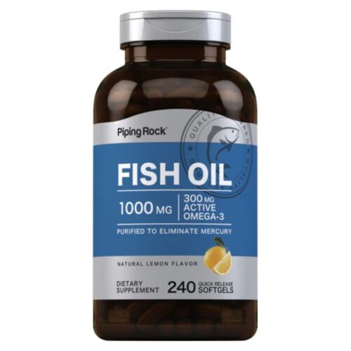 PipingRock Omega-3 Fish Oil Lemon Flavor 1000 mg 240 Softgels price in Bangladesh