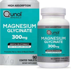 Qunol Magnesium Glycinate 300mg, 100% Glycinate Chelated Magnesium Supplement, (90 Tablets) Price in Bd
