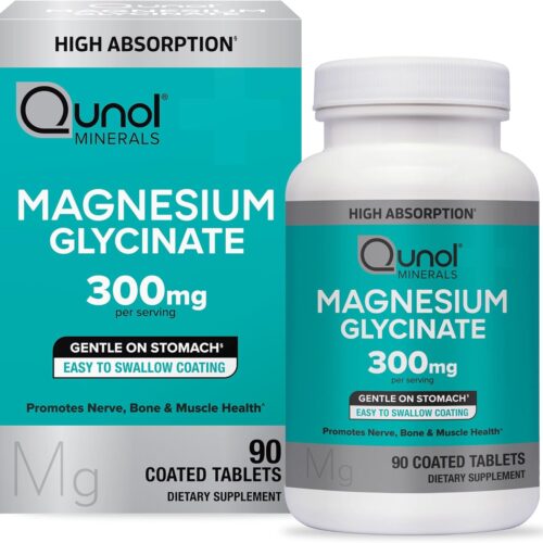 Qunol Magnesium Glycinate 300mg, 100% Glycinate Chelated Magnesium Supplement, (90 Tablets) Price in Bd