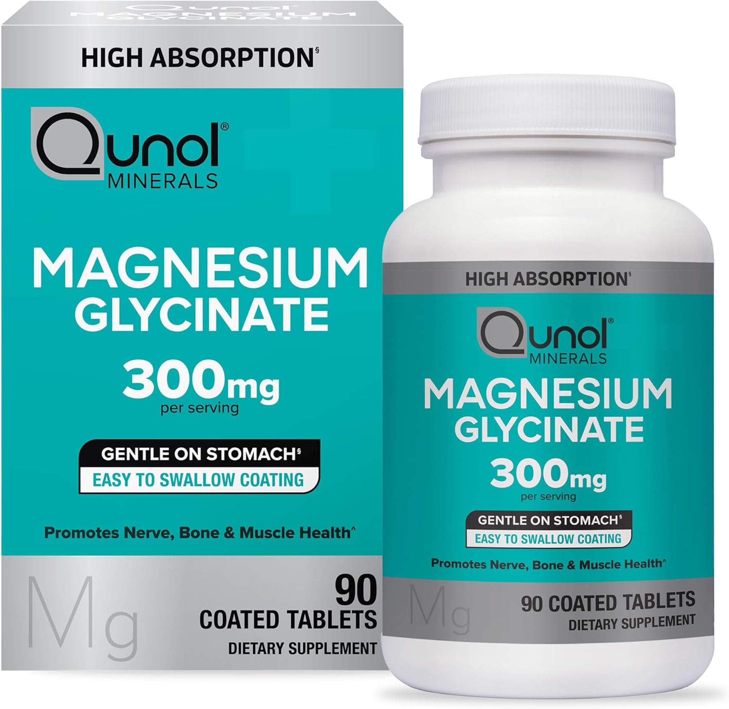 Qunol Magnesium Glycinate 300mg, 100% Glycinate Chelated Magnesium Supplement, (90 Tablets) Price in Bd Qunol Magnesium Glycinate 300mg, 100% Glycinate Chelated Magnesium Supplement, (90 Tablets) Price in Bd