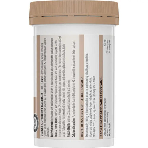 Swisse Ultiboost K2 Calcium + D3 (90 Tablets) price in Bangladesh