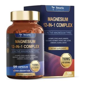 Totaria Magnesium Complex 700mg 12 in 1 Vegan 120 Capsules price in Bangladesh