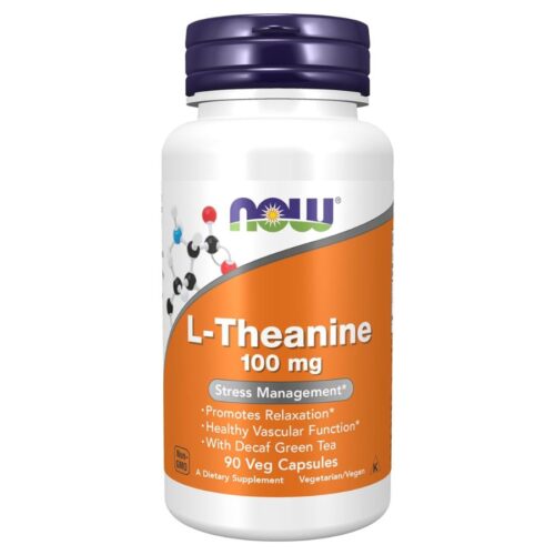 Now Foods Supplements L-Theanine 100 Mg 90Veg
